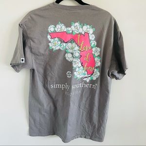 Simply Southern I Love It Here Florida Shirt Size Large